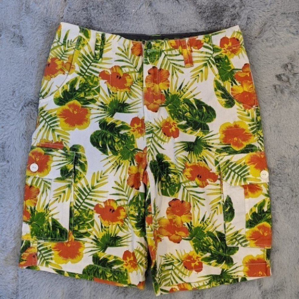 Surfer Shorts Tropical Flowers Print Men